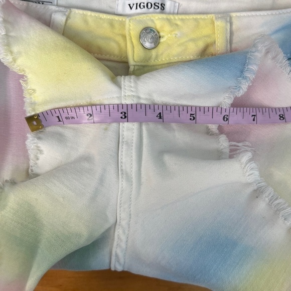 Vigoss Ace High Rise Short Tie Dye Chic Coquette Western Cottagecore Denim 30 - Picture 7 of 8